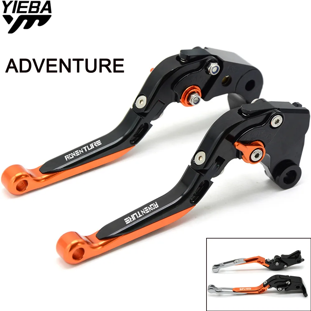 

ADVENTURE LOGO Motorcycle Handle Adjustable Brake Clutch Levers For KTM 1190 AdventuRe/R 2013 2014 2015 2016 990 AdventuRe ADV