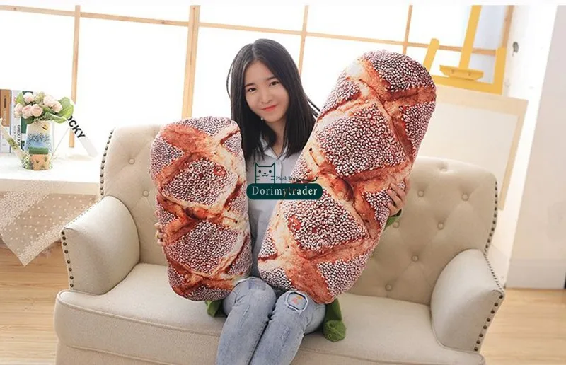 Dorimytrader 80cm Vivid Simulated Cartoon Bread Plush Pillow Cushion 31'' Cute Soft Stuffed  Bread Toy Doll Kids Gift DY60251 (6)