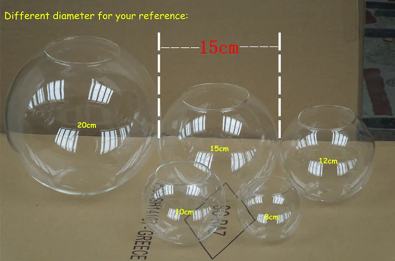 Диаметр = 12 см открывающаяся сверху стеклянная Террариум ваза пейзаж контейнер модная стеклянная ваза-аквариум домашняя декоративная стеклянная ваза