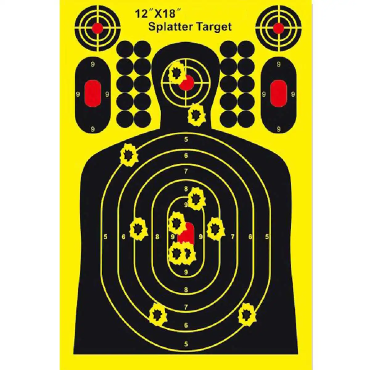 10 шт. наклейки для стрельбы разбрызгивающиеся цели 12x18 дюймов самоклеющиеся бумажные силуэт реактивные наклейки мишень для ружья винтовки
