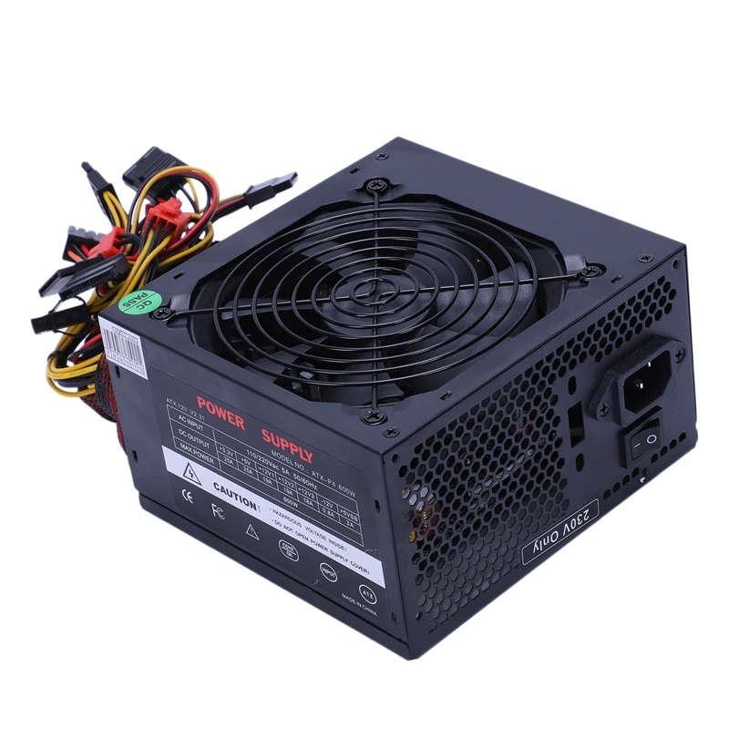 170 260V Max 600W Power Supply Psu Pfc Silent Fan 24Pin 12V Pc Computer Sata Gaming 3