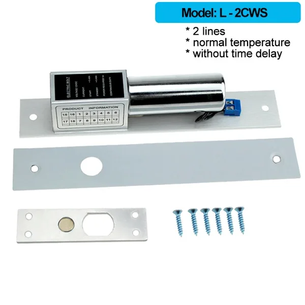 2/5 провода металлический Электрический Болт замок электронный дверной замок Нормальная/низкая температура с задержкой времени для безопасности системы контроля доступа - Цвет: L-2CWS