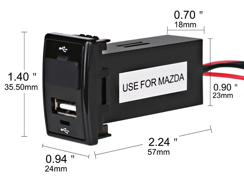 Urbanroad 1 шт. 12 В двойной USB порт розетка адаптер 5 в 2.1A автомобильное зарядное устройство мощность для Mitsubishi Suzuki Honda Mazda стайлинга автомобилей