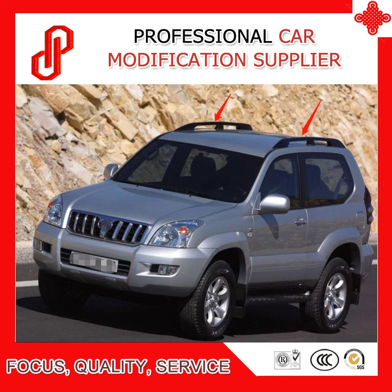 

1 Pair Aluminium alloy screw install side rail bar roof rack for Prado FJ120 2003 2004 05 06 07 08 2009