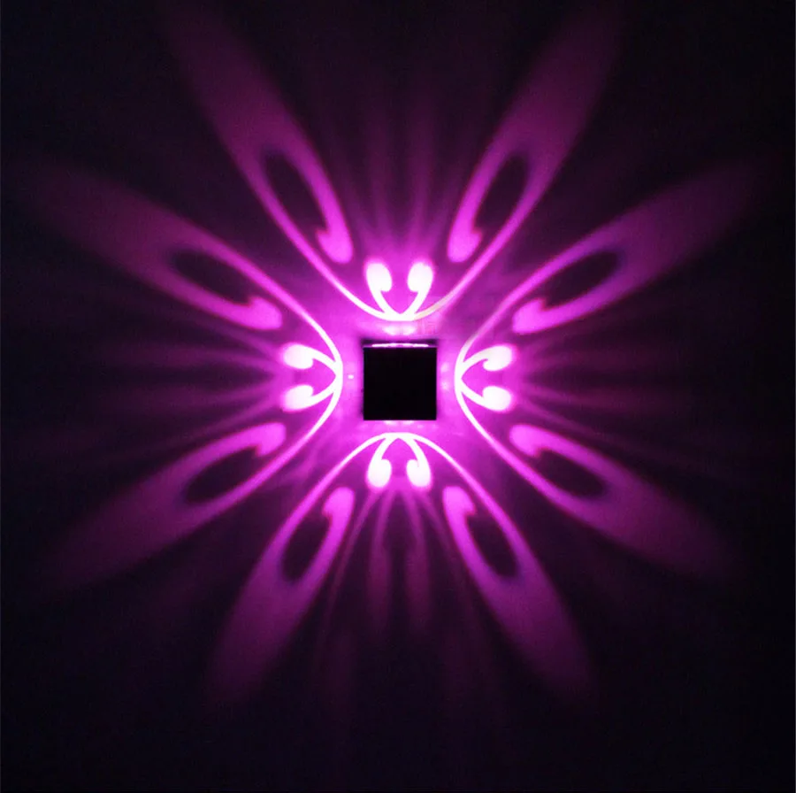 RGB Flower LED Wall Lamp Wall Mounted Remote Projection Colorful Wall Light Luminaire For Party Bar Lobby KTV Home Decoration led wall lights indoor