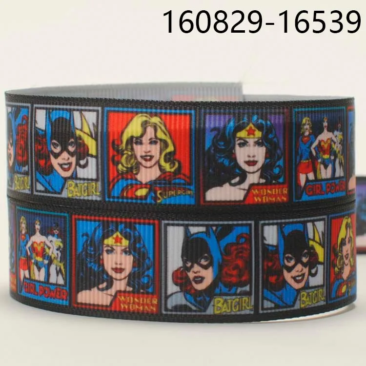 

NEW arrivals 50 yards cool superwoman pattern printed grosgrain avenger ribbon