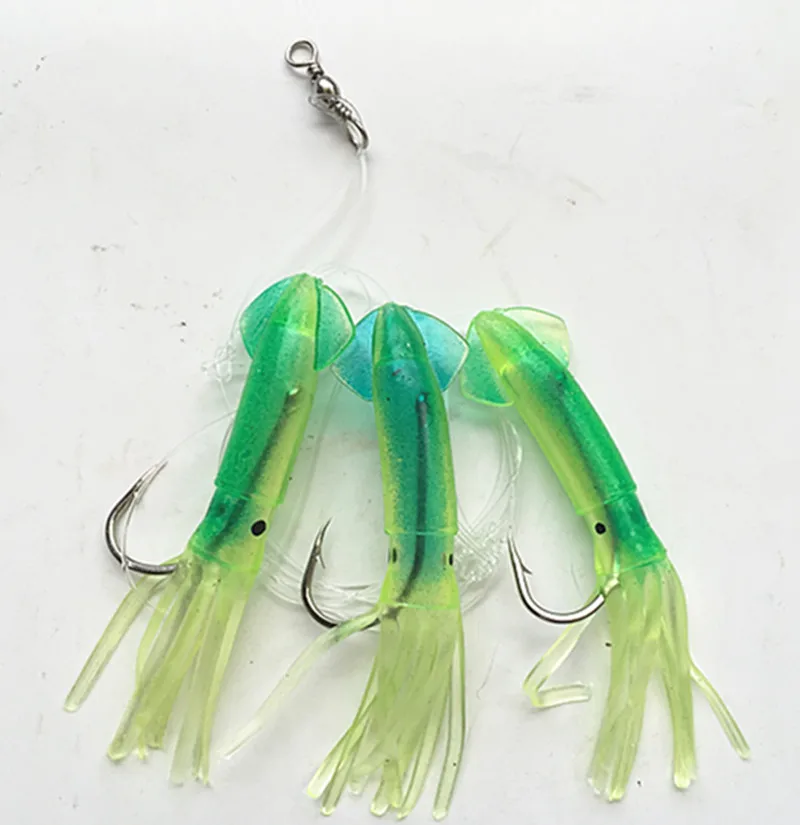 9cm Squid Soft Bait Pendant Fishing Lure Contains Hook And Line