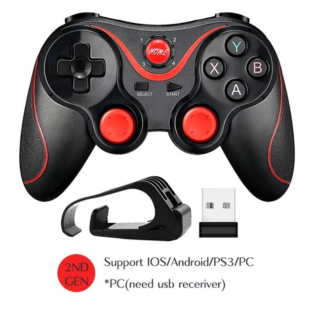 Данных лягушка Беспроводной Bluetooth Gamepad Game Управление Лер для Android-смартфон для PS3 PC ноутбук игровой пульт - Цвет: 2 Black 3 in 1