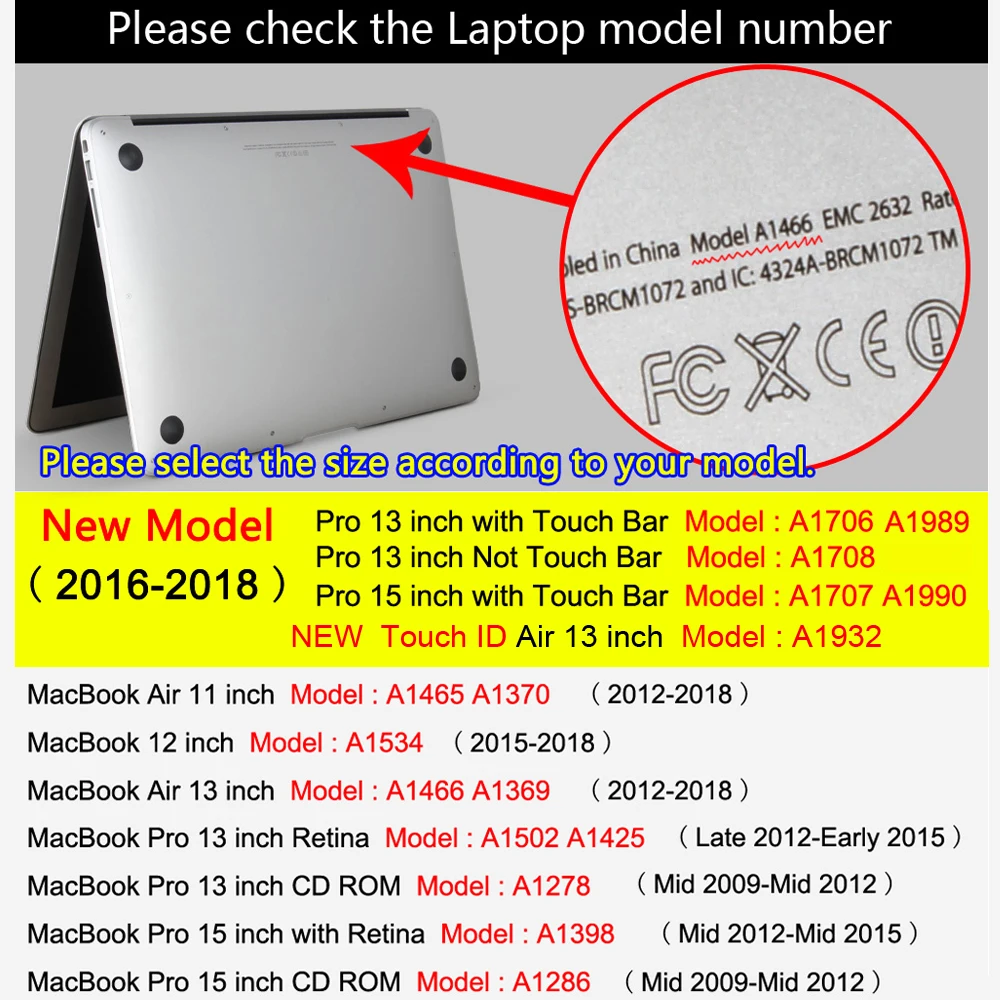 Новый Стильный чехол для ноутбука Macbook 11 12 13 15 дюймов Air/Pro Retina/с сенсорной