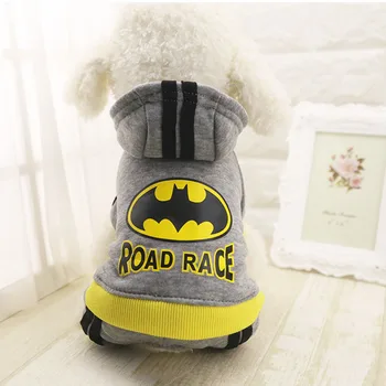 

Pets Dogs Four-legged Clothes Spring Autumn Fashion Batman Pattern Sweatshirt Casual Hooded Hoodies for Small Dogs Puppy Yorkie