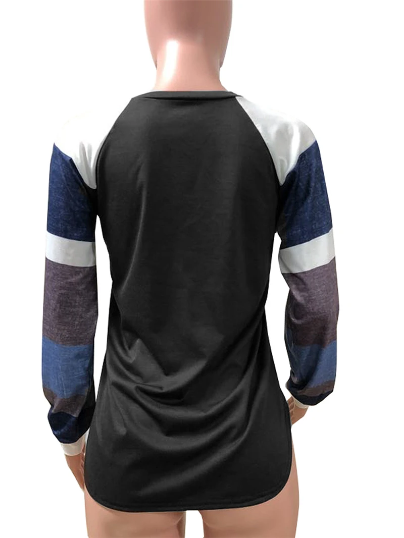 Gladiolus 2018 Fashion Women Autumn T-Shirt Long Sleeve O-Neck Multi Color Patchwork Casual T Shirt Women Tops Camiseta Feminina (22)
