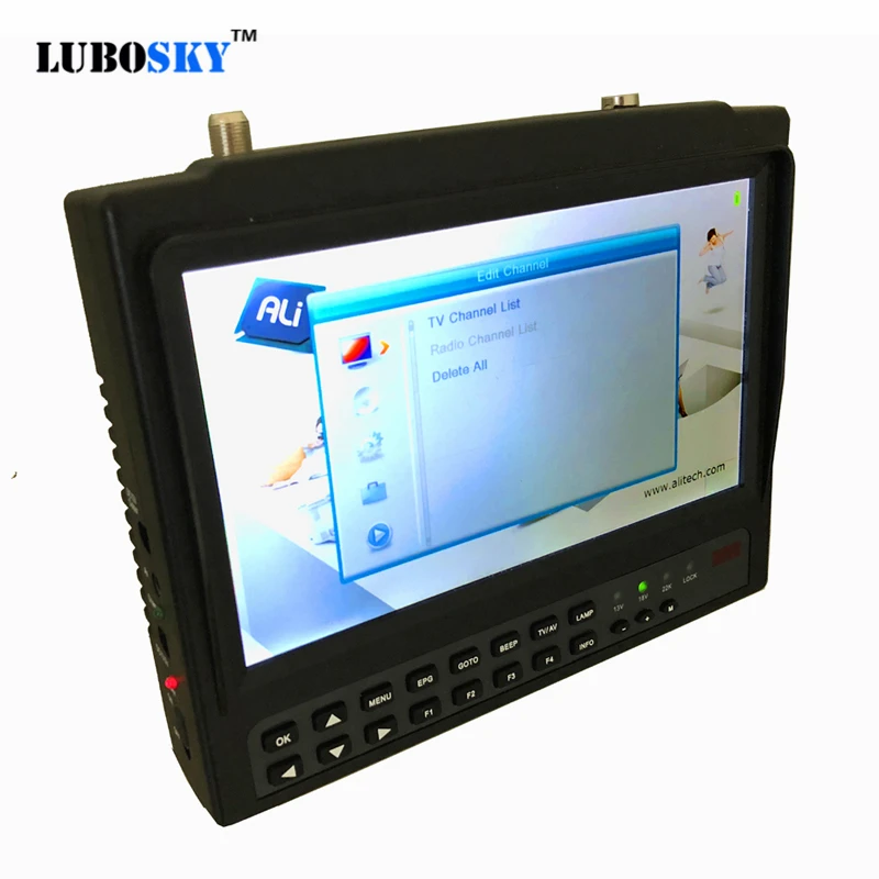 7inch Portable widescreen Satellite finder Support DVB-S/S2 MPEG-4 Satellite Finder For HD Signal Support AHD TVI CVI camera