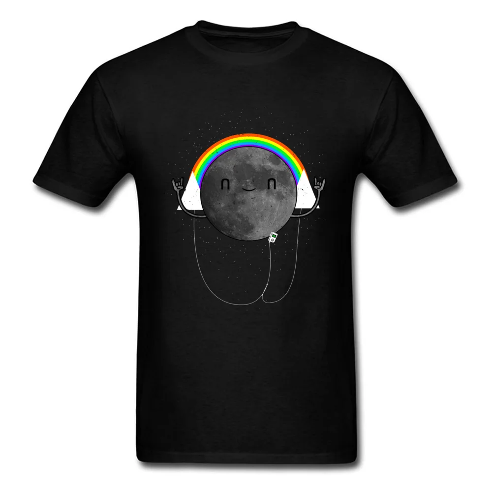 Cool O-Neck Top T-shirts Thanksgiving Day Tops Shirts Short Sleeve Latest Pure Cotton Design T Shirt Group Men The One Millionth Dark Side of the Moon Parod black