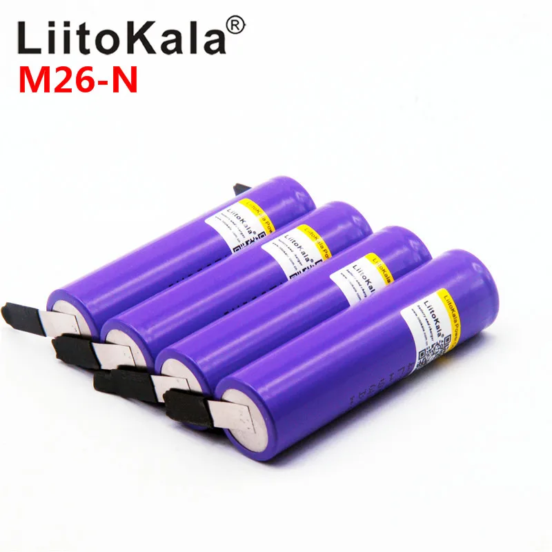 LiitoKala M26-N 18650 2600mah 10A 2500 литий-ионная аккумуляторная батарея безопасная батарея для скутера