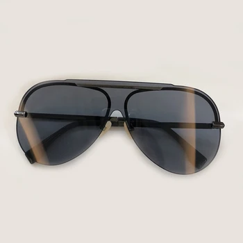 

High Quality Rimless Sunglasses Retro Fashion Gradient Lens Shades UV400 Protection Lady Sunglasses with Packing Box