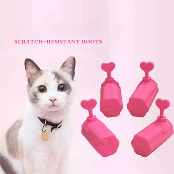 

Creative New Anti-scratch Boots Adjustable Size Cat and Dog Claw Sets Pet Cat Dog Bathing Medicine Anti-scratch Boots