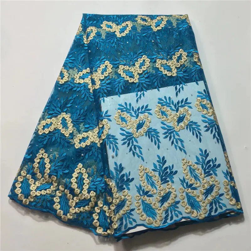 Stones High Quality Nigerian Wedding African Lace Fabric New Guipure Cord For Dress juan-586a | Дом и сад