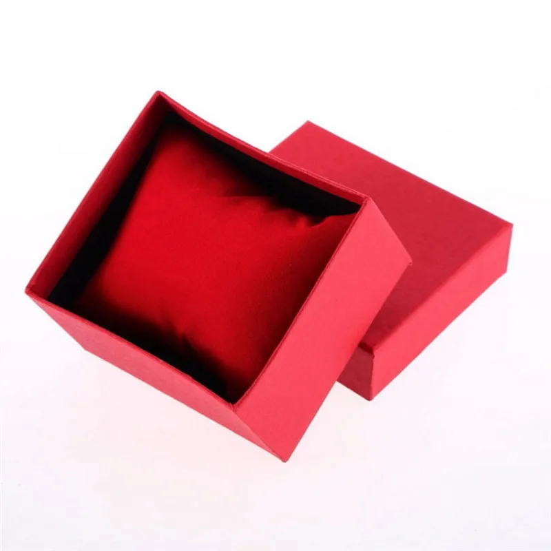 Новая красная коробка для часов, картонная подарочная коробка, прямоугольная Высококачественная упаковочная коробка для кварцевых часов, коробка для ювелирных изделий, рождественский подарок
