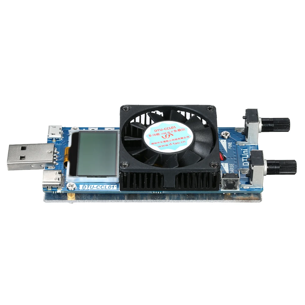 

0.2A~3A 35W LCD USB Electronic Load Tester Module Adjustable Constant Current Resistance Power Battery Tester with Cooling Fan