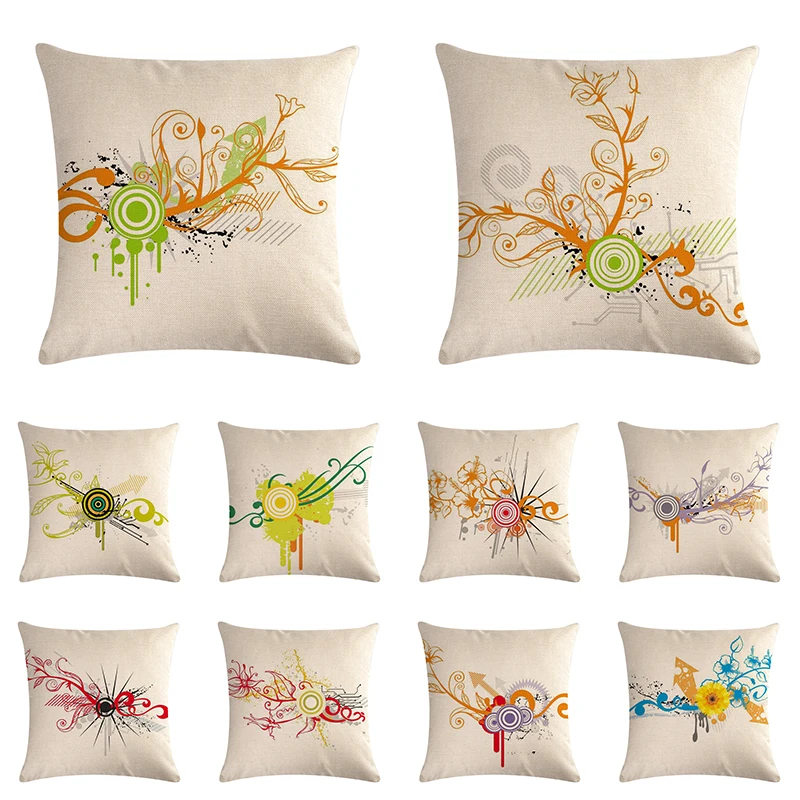 Color Floral Heart Butterfly Pattern Cushion Covers Spring Lovely Pillow Case for Party Home Decoration Kid Favorite ZY1081 | Дом и сад