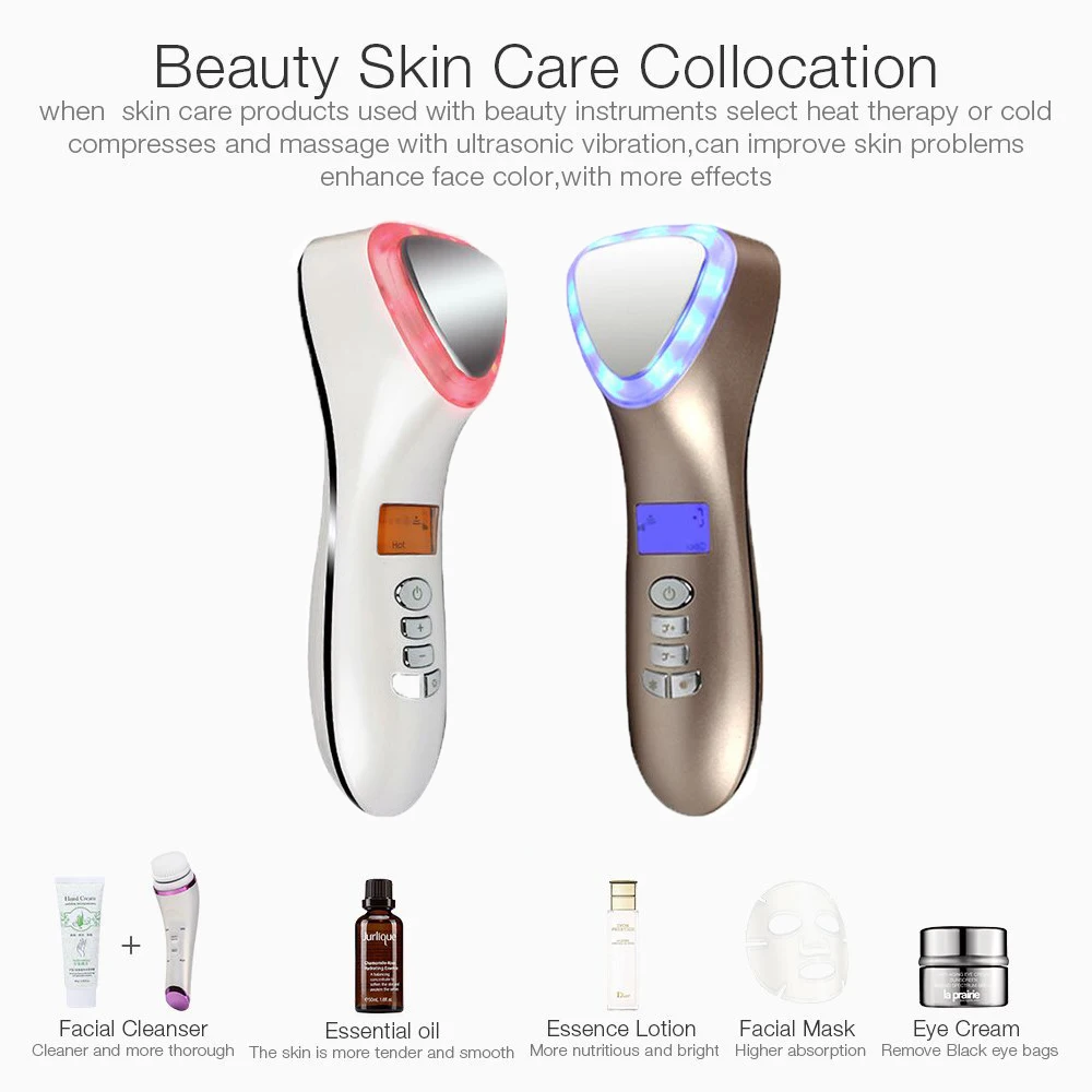 Ultrasonic Cryotherapy Face Lifting Hot Cold Hammer Electric anti aging Skin Rejuvenation Tightenin