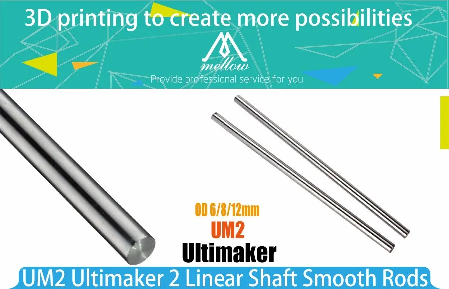 8 шт. 3d принтер Ultimaker 2 UM2 линейный вал гладкие стержни для X.Y.Z оси+ наборы OD6mm 8 мм 12 мм 3d принтер Ultimaker2 гладкие стержни