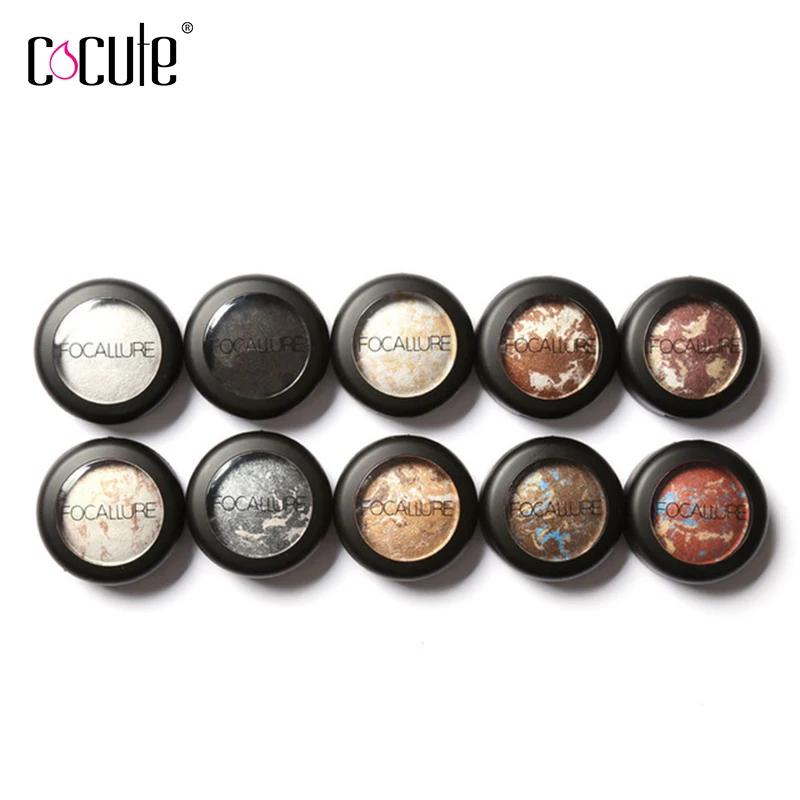 

Eyeshadow Powder 10 Colors Baked Eye shadow Palette Shimmer Metallic Eyes Makeup Eyebrow Professional High Quality Shadow Focall