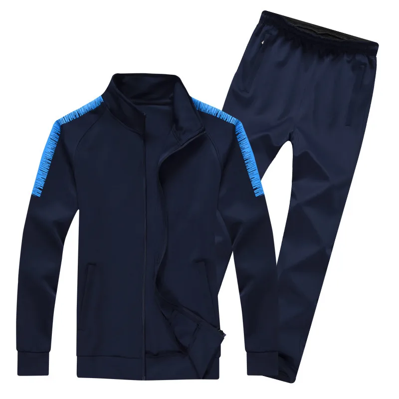 

Men Tracksuits Solid Color Sportswear 2019 New Autumn Men's Jacket + Pants Tracksuit Male Running Sweatshirt Casual 2 Piece Set