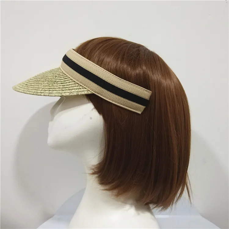 LongBaiLi Летние повседневные Простые плетение из хлопчатобумажного материала желтый козырек шапки для женщин женские солнцезащитные пляжные шляпы SDDS085