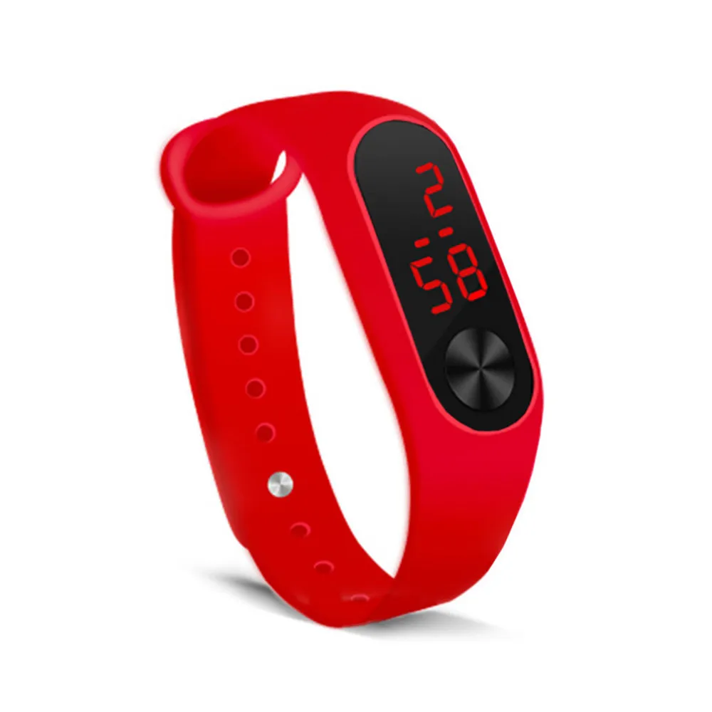 Современные модные наручные часы для женщин, часы с кольцом для рук, светодиодные спортивные модные электронные часы, наручные часы, подарок для возлюбленной% A - Цвет: Красный
