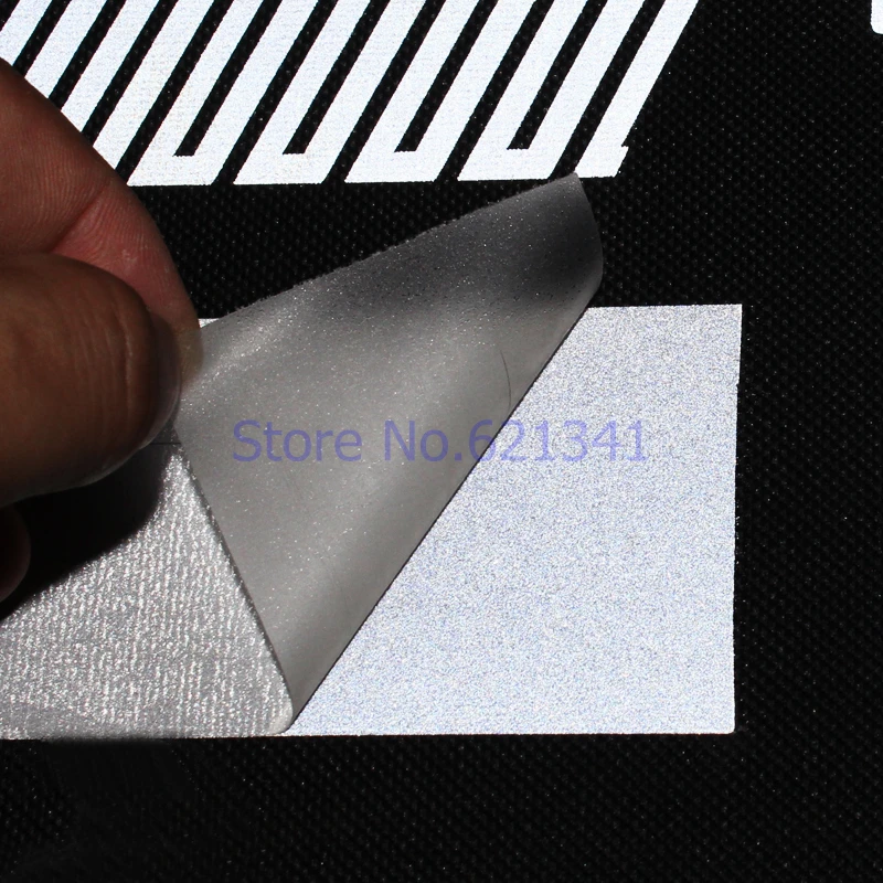 M08 High Visibility Safely Silver Reflective DIY Tape Iron On Fabric Clothes Heat Transfer Vinyl