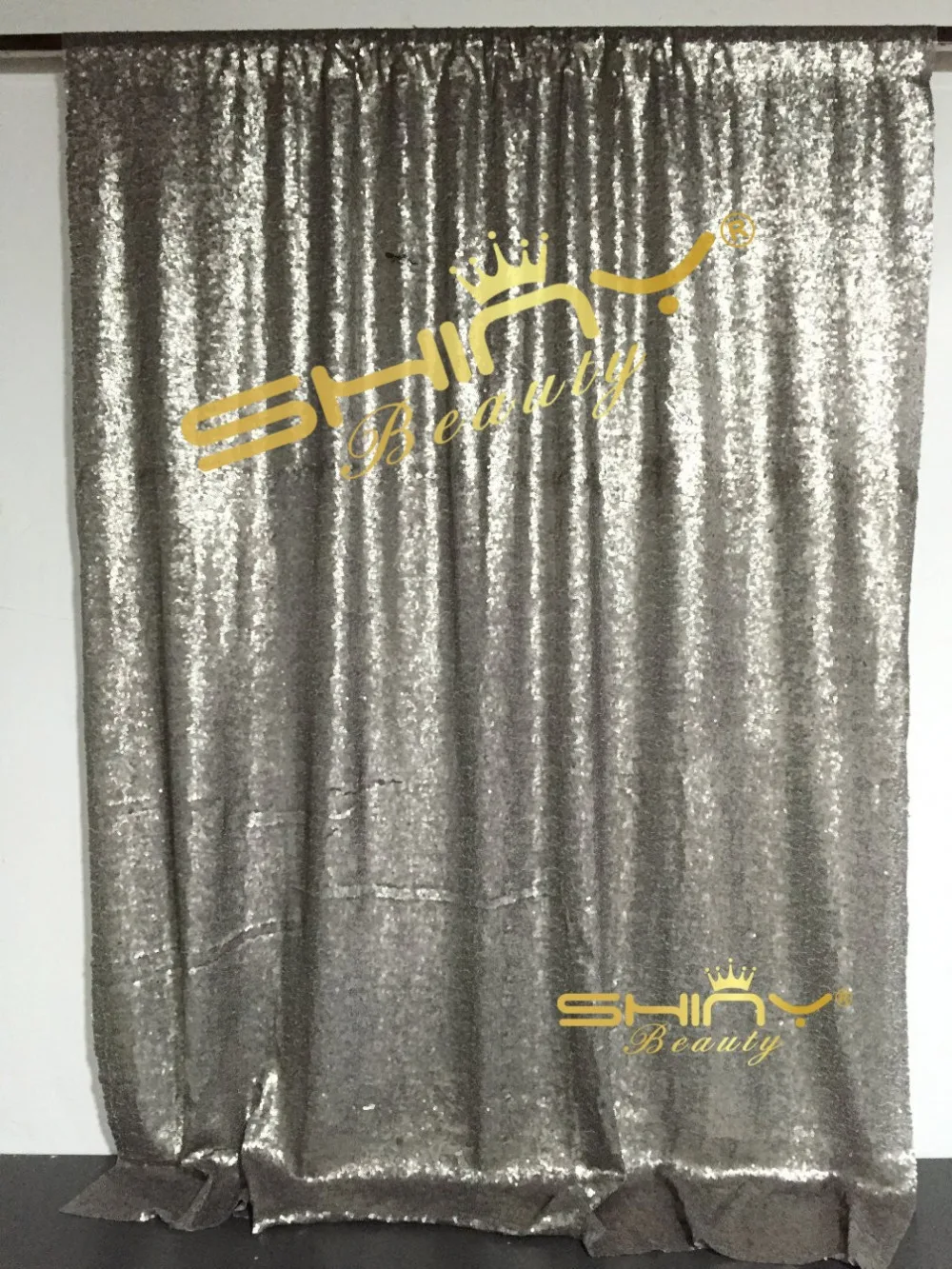 ShinyBeauty 8ftx8ft серые шторы для прополка фон с пайетками свадебная фотокабина блесток