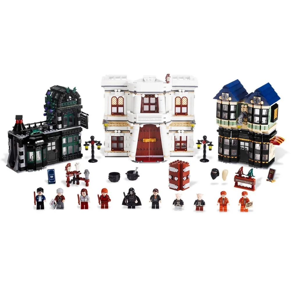 

Lepin Building Blocks 2025PCS Compatible Legoe Harrye Potter 10217 Toys for children Bricks Model Diagon Alleye Kids gift