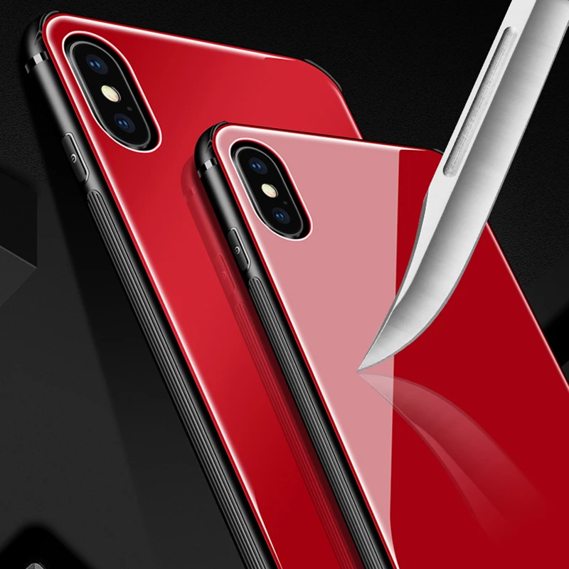 Чехол MAKAVO из закаленного стекла для Samsung Galaxy S8 / S8P Note 8 iPhone 7 Plus X|Бамперы| |