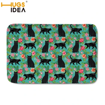 

HUGSIDEA Homing New Arrive Door Mats for Entrance Door 3D Cute Cat Animal Printing Carpets Living Room Dust Proof Mats Home