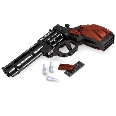 

300pcs Children's Educational Building Blocks Assembled Plastic Boy Gun Revolver Pistol Police Compatible Legoe Toys