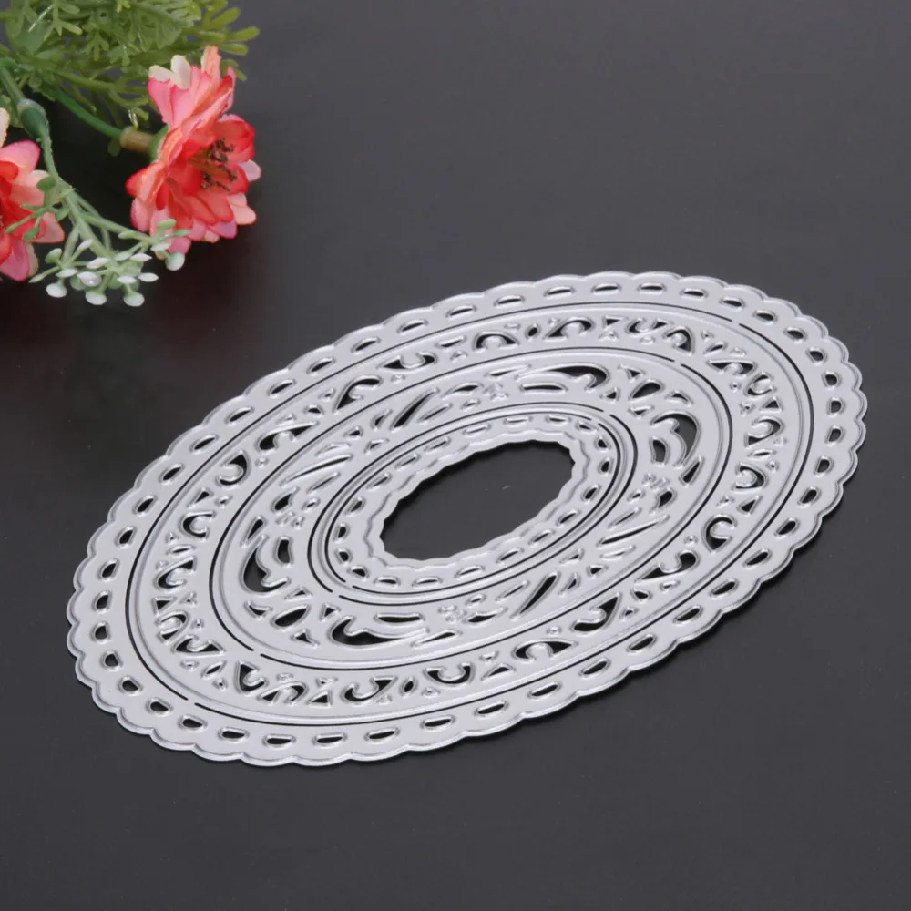 

Ellipse Flower Panel Metal Cutting Dies For DIY Scrapbooking Photo Album Paper Cards Decorative Crafts Embossing Die Cuts