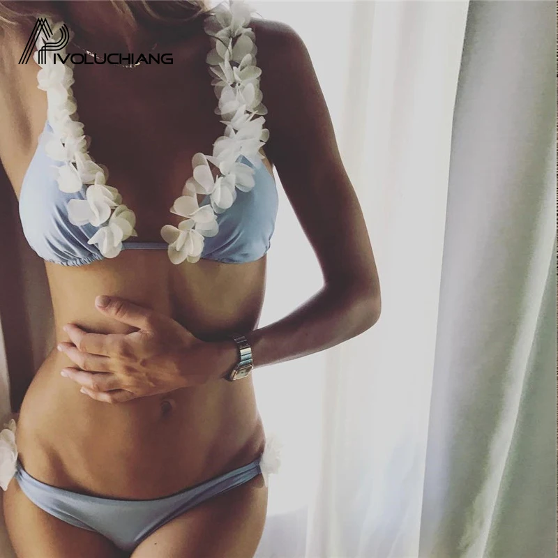 flower embroidered swimsuit