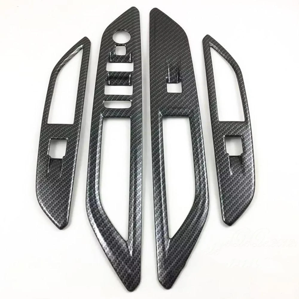 

4pcs/set Car Interior Door Armrest Window Lift Switch Trim Cover Decorate Fit For 2017 Peugeot 5008 Car Styling Accessories