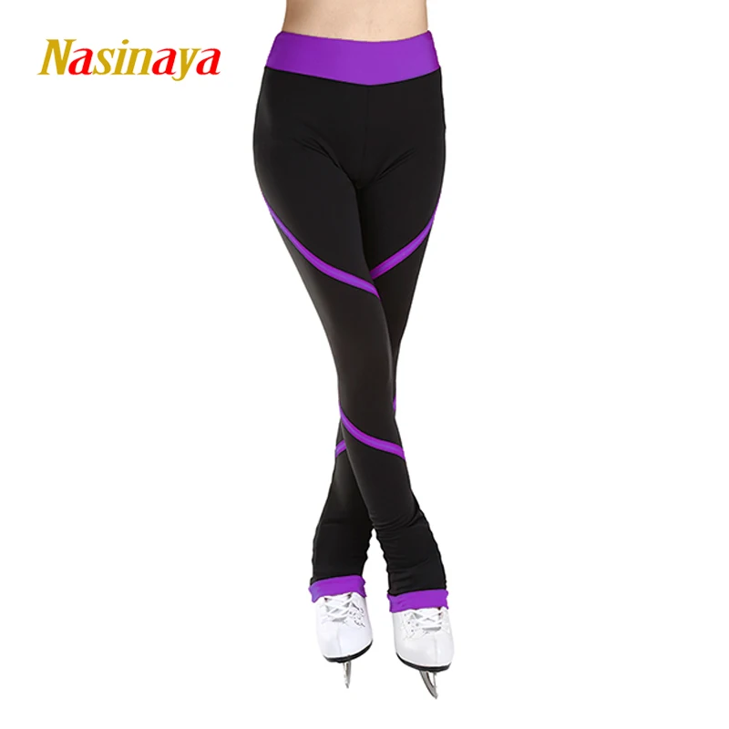 Women's Figure Skating Training Competition Patinaje Artistic Gymnastics Warm Tights Black Pink Performance
