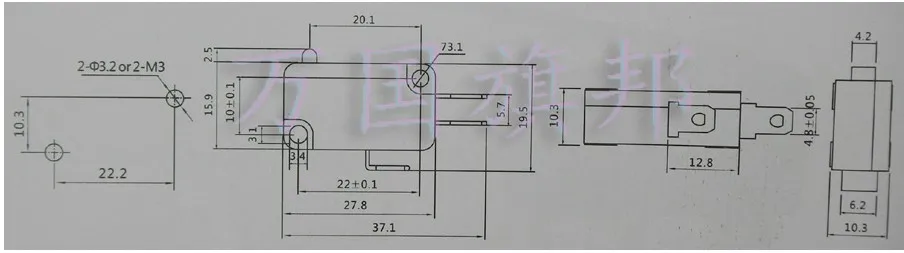KW1-103-1 индукционная плита микропереключатель переключатель путешествия 16A/250VAC