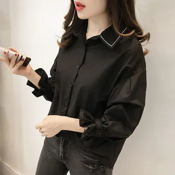 

Women's Slim Casual Shirts Autumn Spring Fashion Shirts Ladies Loose Blouses Clothing