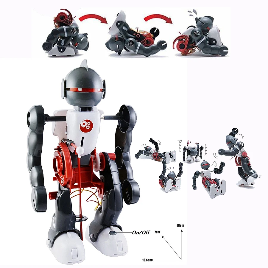 DIY 3 в 1 акробатика Dacing сборки робота робототехники наука модель Наборы игрушки электронные Робот образования комплект для детей Дети