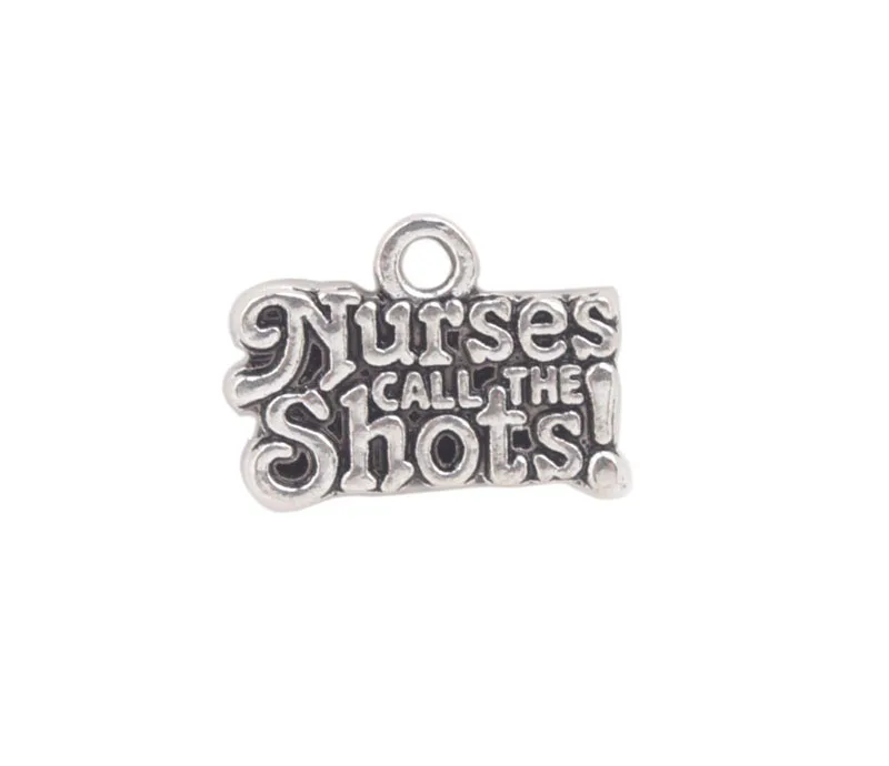 

150PCS Antiqued Silver Color Metal Nurses Shorts Charms #91999