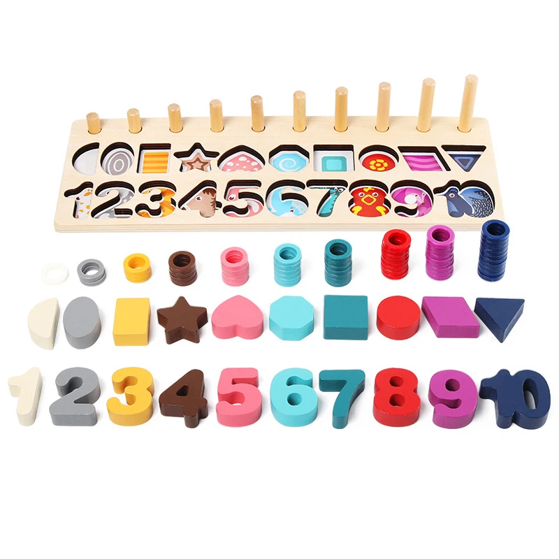 Children Eduactional Toys Multi-function Logarithmic Board Montessori Educational Wooden Toys For Children Wooden Math Toys