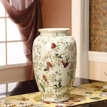 Американский-французский кантри украшения для сада высокая температура керамическая ваза Птица дизайн гостиная точка китайский дом Decoratio