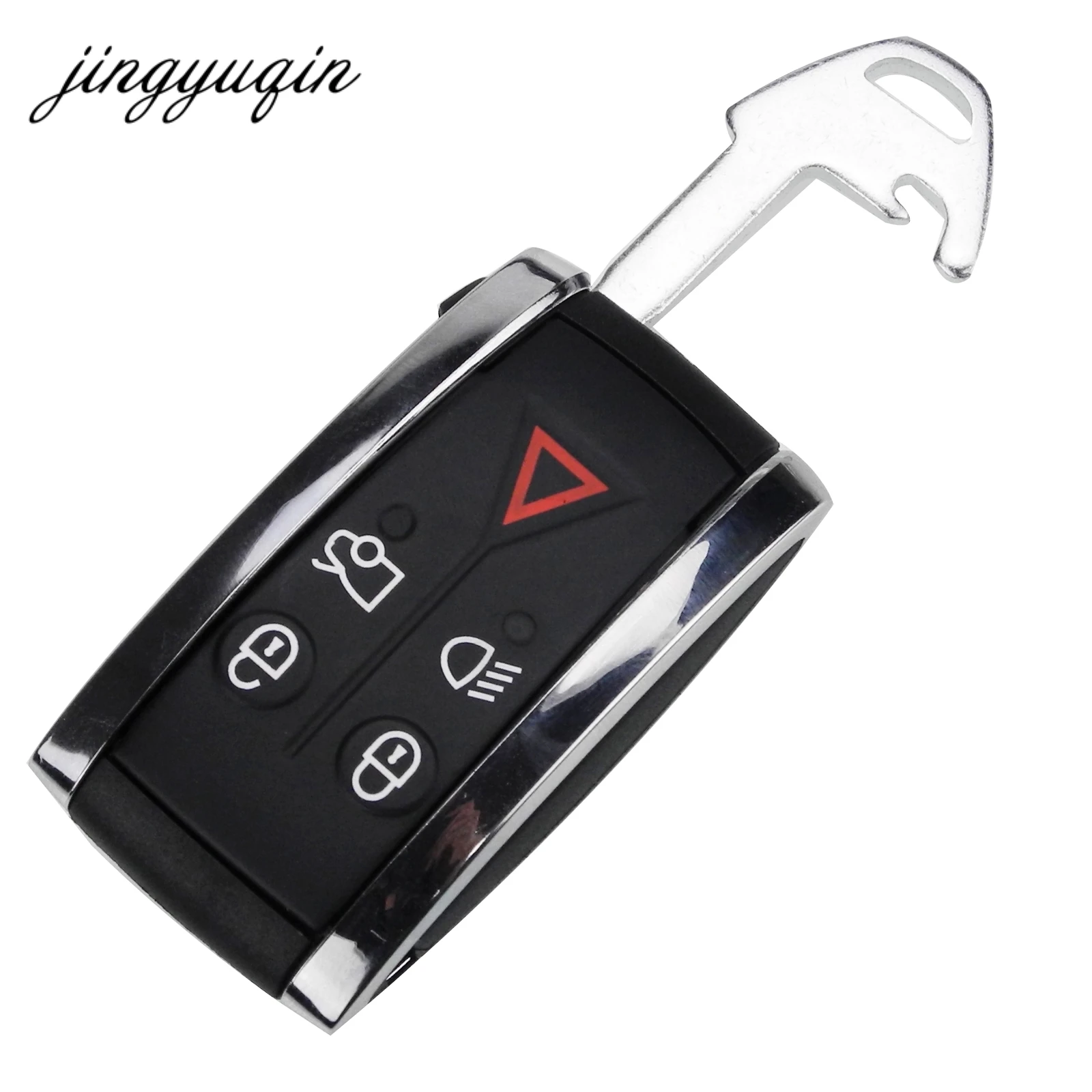 JINGYUQIN 5 BUTTONS KEY FOB SHELL FOR JAGUAR X XF XK XKR NEW REMOTE SMART PROX CASE HOUSING + BLADE REPLACEMENT