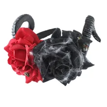 Аксессуары для стайлинга венок из цветов 1 шт. повязка на голову на Хэллоуин Рог яка Тиара для волос повязка на голову обруч на волосы головной убор P# C