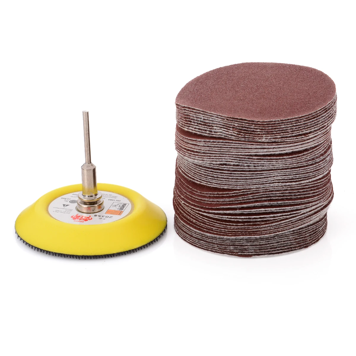 

60pcs 3 inch 75mm Sanding Discs + Hook & Loop Backer with 1/4inch Shank Polishing Tools Set