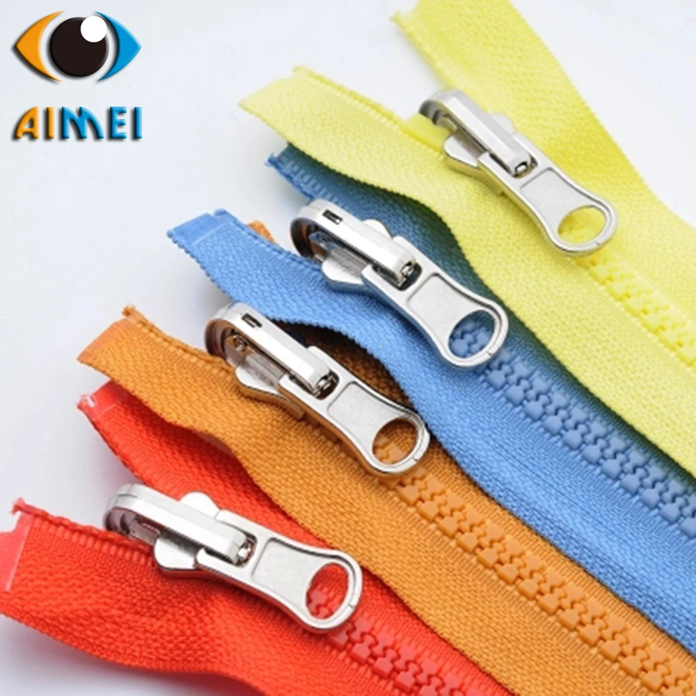 

Np. 5 70cm open end resin zippers with double-sided zipper head for clothing luggage zips sewing accessories double-side slider